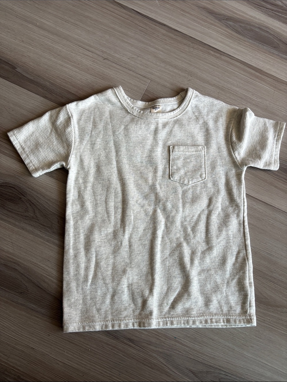 OshKosh B'gosh Cream Short Sleeve Pocket Tee